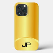Personalisiertes Gold-Look Elegantes modernes Mono Case-Mate iPhone Hülle (Rückseite)