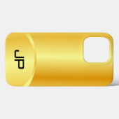 Personalisiertes Gold-Look Elegantes modernes Mono Case-Mate iPhone Hülle (Rückseite (Horizontal))