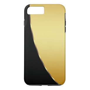 Personalisiertes Gold Metall Elegante Moderne Schw iPhone 8 Plus/7 Plus Hülle