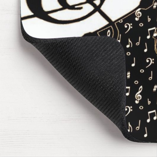 Personalisiertes Gold-Musikthema Mousepad (Ecke)