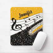 Personalisiertes Gold-Musikthema Mousepad (Mit Mouse)