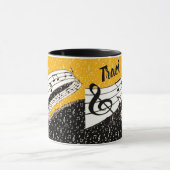 Personalisiertes Gold-Musikthema Tasse (Zentrum)