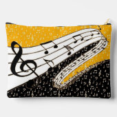 Personalisiertes Gold-Musikthema Zubehörtasche (Rückseite)