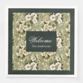 Personalisiertes Gold Napkins Chic Botanisches Des Serviette (Vorderseite)