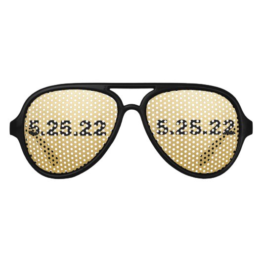 Personalisiertes Gold Partybrille (Vorderseite)
