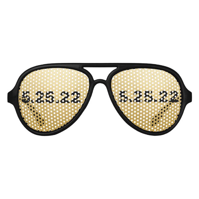 Personalisiertes Gold Partybrille (Vorderseite)