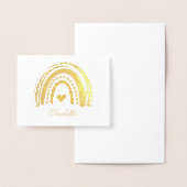 Personalisiertes Gold Regenbogen Little Heart Gold Folienkarte (Anzeige)