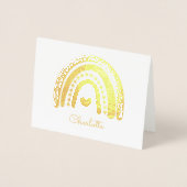Personalisiertes Gold Regenbogen Little Heart Gold Folienkarte (Vorderseite)