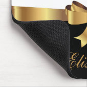 Personalisiertes Gold, schwarze, feine Streifen, g Mousepad (Ecke)