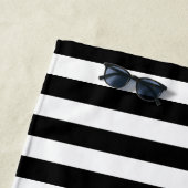 Personalisiertes Gold, schwarze mutige Streifen Strandtuch (Beispiel)