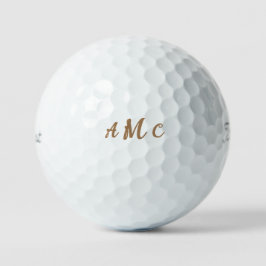 Personalisiertes Gold Script Monogram Titleist Pro Golfball