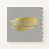 Personalisiertes Gold Smudge Rezept-Notebook Notizbuch (Rückseite)