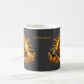 Personalisiertes Gold-Sternzeichen Löwe Kaffeetasse (Mittel)