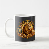 Personalisiertes Gold-Sternzeichen Löwe Kaffeetasse (Links)