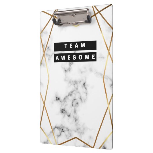 Personalisiertes Gold-und Marmor-Muster Klemmbrett (Links)