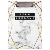 Personalisiertes Gold-und Marmor-Muster Klemmbrett (Vorderseite)