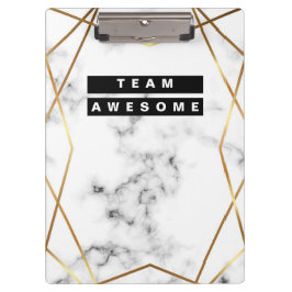 Personalisiertes Gold-und Marmor-Muster Klemmbrett