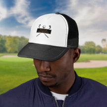 Personalisiertes Gold- und Schwarz-Golf-Klassiker