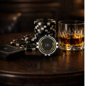 Personalisiertes Gold und Schwarz Pokerchips