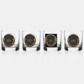 Personalisiertes Gold- und Schwarz-Whiskey-Glas Whiskyglas (Hinten)