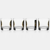 Personalisiertes Gold- und Schwarz-Whiskey-Glas Whiskyglas (Links)