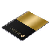 Personalisiertes Gold und schwarze Splits-Creen Notizblock (Linke Seite)