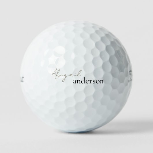 Personalisiertes Gold und Schwarze Titleist Pro VI Golfball (Vorderseite)