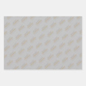 Personalisiertes Gold und Silber Frohe Weihnachten Geschenkpapier Set (Vorderseite 3)