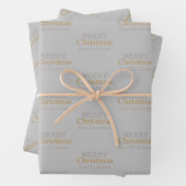 Personalisiertes Gold und Silber Frohe Weihnachten Geschenkpapier Set (Beispiel)