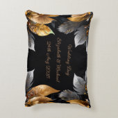 Personalisiertes Gold und Silberblume Sonnenblumen Dekokissen (Rückseite(Vertikal))