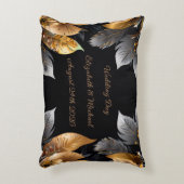 Personalisiertes Gold und Silberblume Sonnenblumen Dekokissen (Vorderseite(Vertikal))