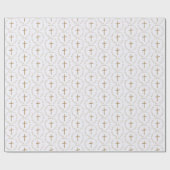 Personalisiertes Gold- und Weißtaufpapier Geschenkpapier (Flach)