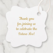 Personalisiertes Gold Wedding Brautparty Geschenkanhänger (Rückseite)