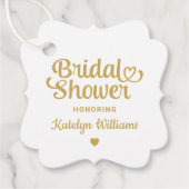 Personalisiertes Gold Wedding Brautparty Geschenkanhänger (Vorderseite)
