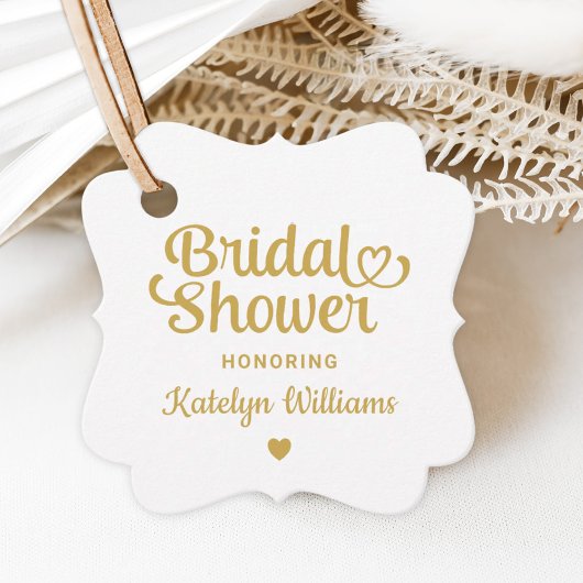 Personalisiertes Gold Wedding Brautparty Geschenkanhänger