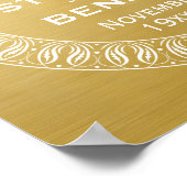 personalisiertes Gold zum 50. Hochzeitstag Poster (Ecke)