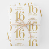 Personalisiertes Goldalter Geschenkpapier Set (Beispiel)