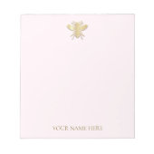 Personalisiertes Golden Honey Bee Notepad Notizblock (Vorderseite)