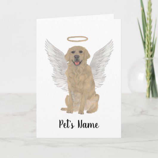 Personalisiertes Golden Retriever Beileid Memorial Karte (Vorderseite)