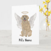Personalisiertes Golden Retriever Beileid Memorial Karte (Gelbe Blume)
