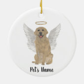 Personalisiertes Golden Retriever Beileid Memorial Keramik Ornament (Hinten)