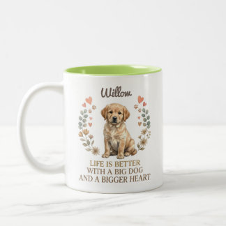 Personalisiertes Golden Retriever-Geschenk für Hun Zweifarbige Tasse