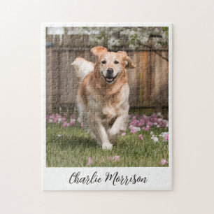 Personalisiertes Golden Retriever Hund Foto Puzzle