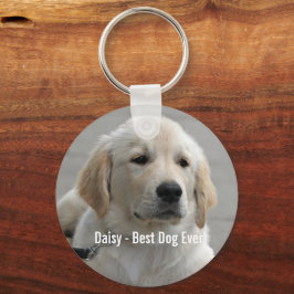 Personalisiertes Golden Retriever Hund Foto und Na Schlüsselanhänger