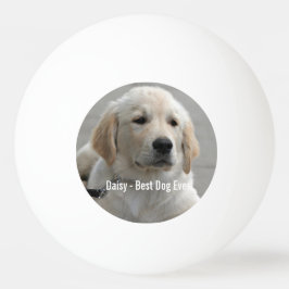 Personalisiertes Golden Retriever Hund Foto und Na Tischtennisball