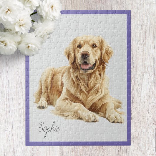 Personalisiertes Golden Retriever Jigsaw Puzzle