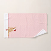 Personalisiertes Golden Santa Dog Handtuch Set (Handtuch)