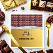Personalisiertes Golden Ticket Chocolate Bar Party Serviette