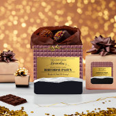 Personalisiertes Golden Ticket Chocolate Gastgesch Quadratischer Aufkleber