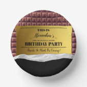 Personalisiertes Golden Ticket Chocolate Party Pappteller (Vorderseite)